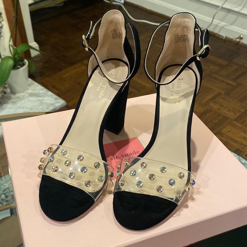 Kate Spade New York Marci clear/black heels